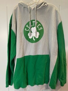 Fanatics Gray and Green Celtics Hooded Sweatshirt